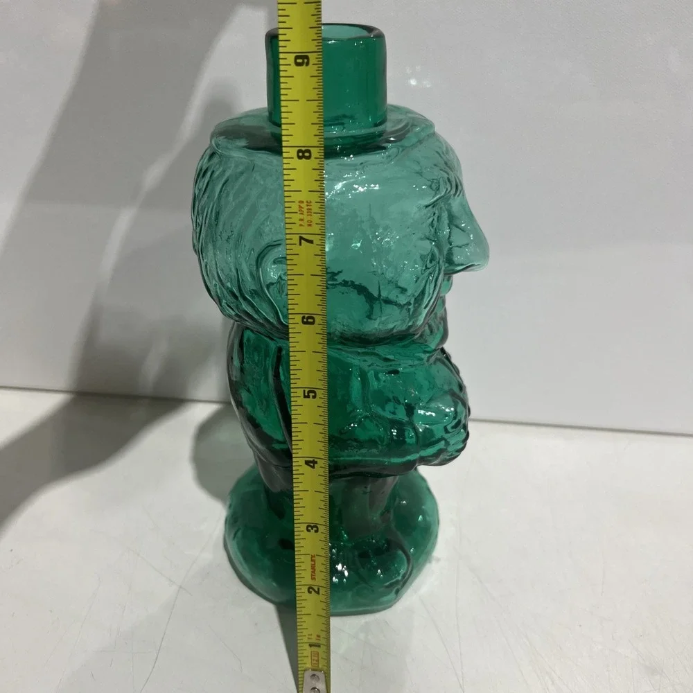 Vtg Tiara Indiana Glass W C FIELDS Teal Color Mountaineer Man 10